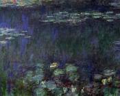 克劳德 莫奈 : Green Reflection-left half